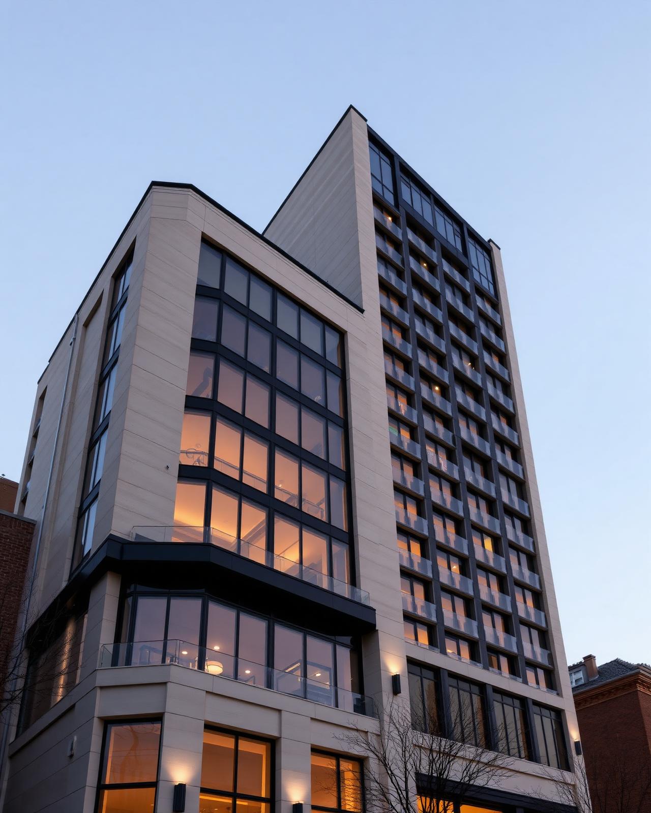 Modern multifamily building
